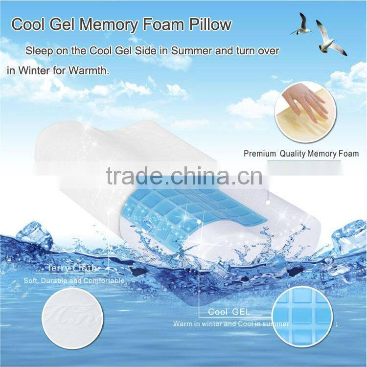 excellent cheap gel cooling pillow,cold gel foam pillow