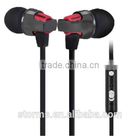 In-ear stereo earphone&earbuds with metal micro from china factory