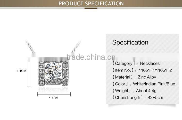 OUXI New Arrival Indian Jewelry Necklace made with AAA Zircon 11051-1