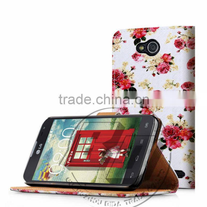 For LG Optimus G Pro 2 High Quality Print Card Holder Flip PU Folio Wallet Leather Case Cover Moible Phone Csae