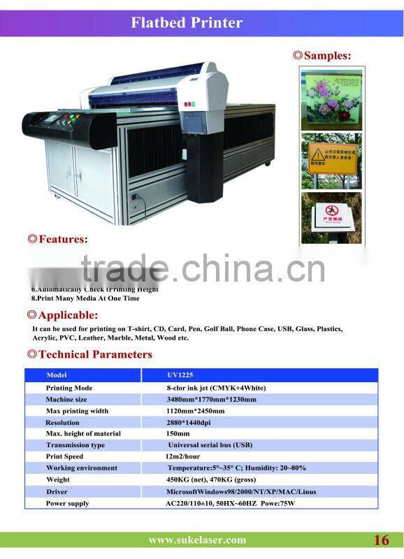 1440dpi,8 colors UV flatbed printer