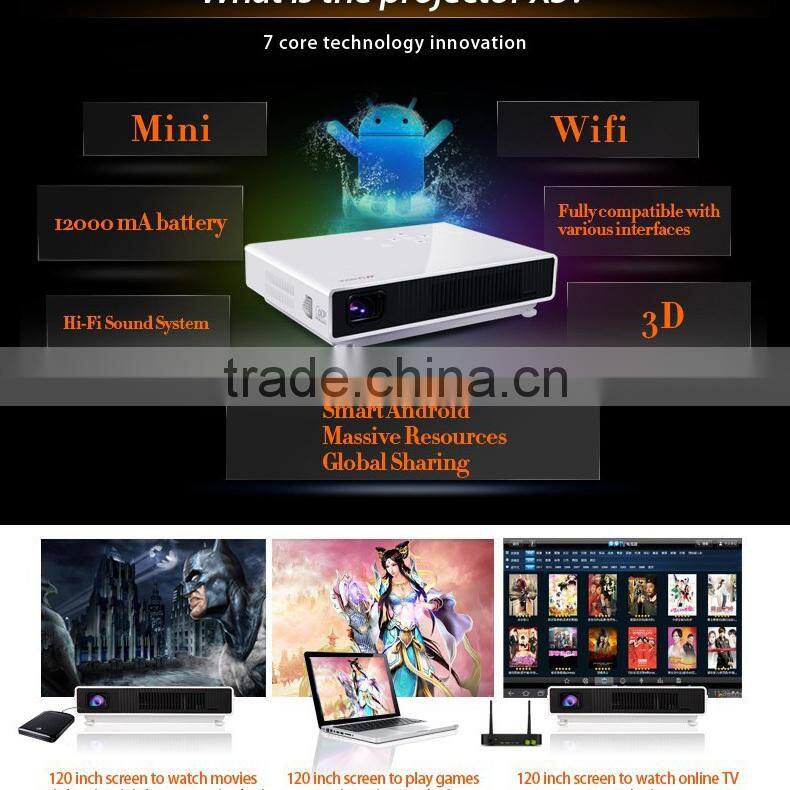 Sansui X5 power bank supply power 1080p led projector as good christmas gifts