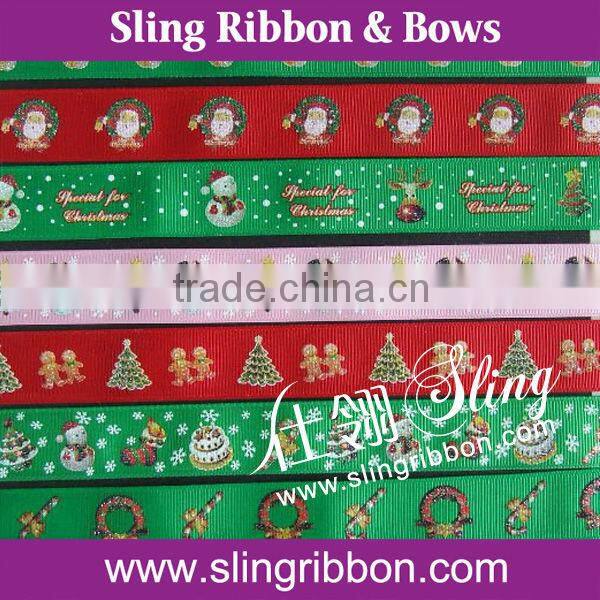 Cheap Christmas Celebrate It Ribbon Printed Grosgrain Ribbon