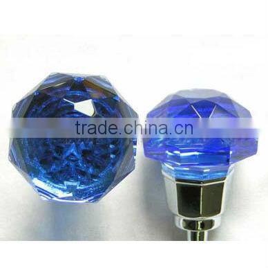 Cobalt Blue Glass Crystal Bottle Wine Stopper