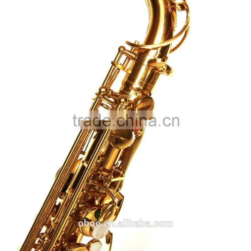 High class hot sale Eb gold lacquer alto saxophone