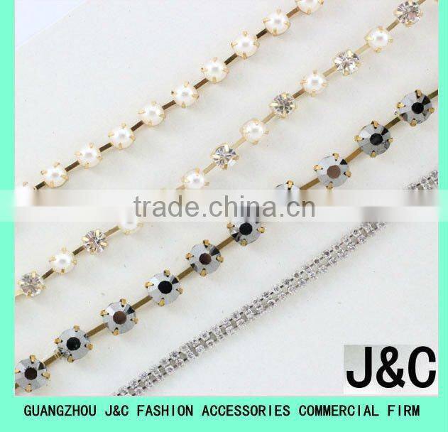 Crystal Rhinestone metal cup chain