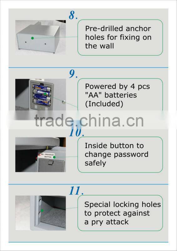 electronic combination lock for safe as digital safety box with knob