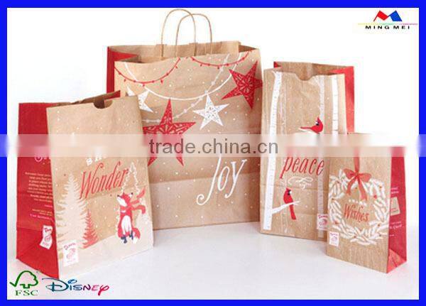 Christmas paper bag for christmas decorate , christmas gift bag for gift packaging
