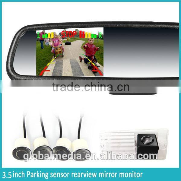 OEM GERMID car parking sensor mirror with backup camera display auto-dimming