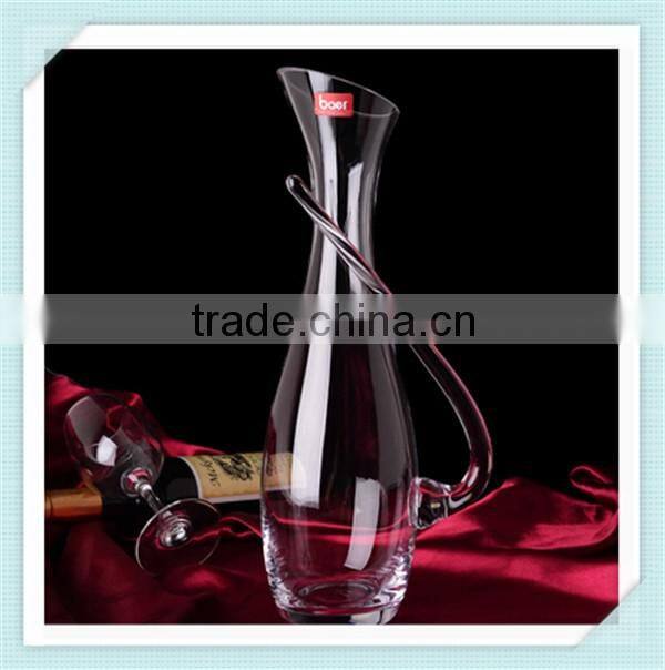 2016 hot sale decanter crystal material glass wine decanter promotional home use wine decanter with high quality