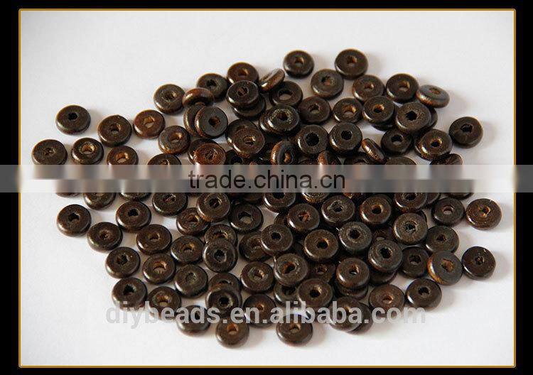 4x10mm four colors wood spacer round beads