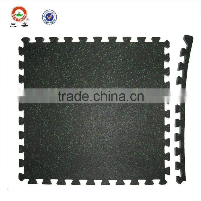 Black/blue Rubber Top EVA foam tiles
