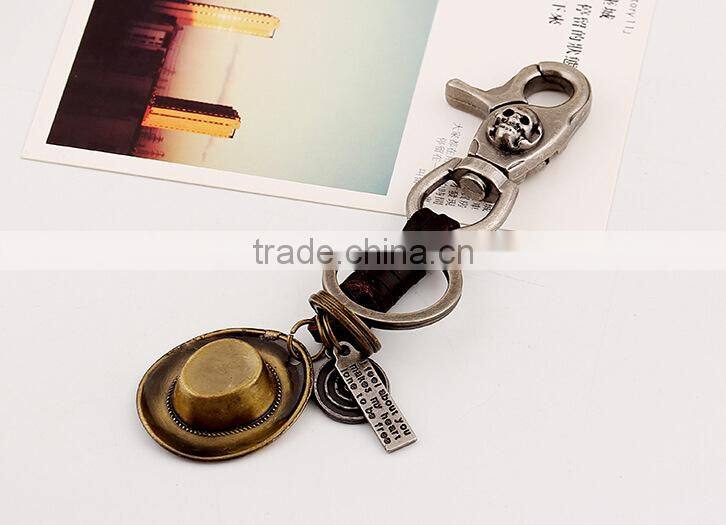 Nice leather gifts for boyfriend Vintage leather keychain