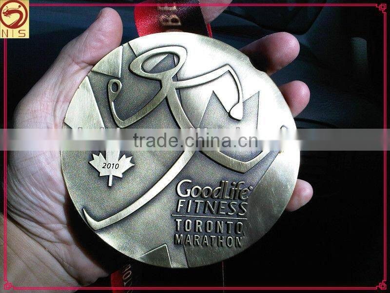 cheap swimming medal with ribbon