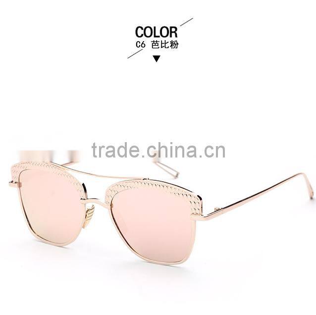 2016 Metal dazzling color wholesale new sunglasses