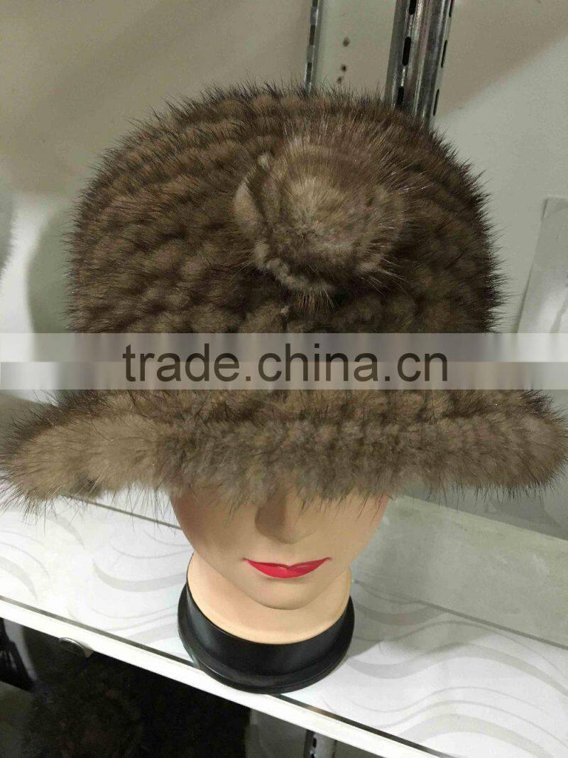 wholesale colored mink fur hat H3