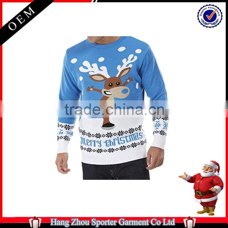 16FZCS34 christmas clothing knitted sweater christmas jumpers for girls