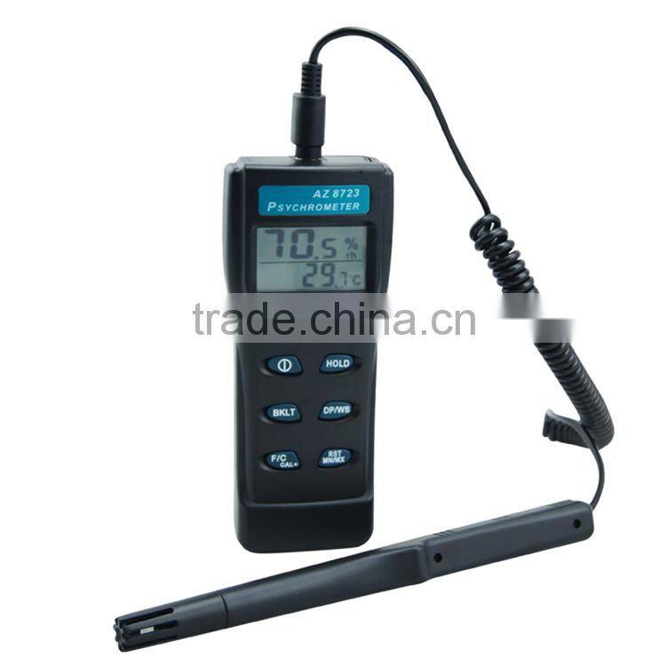 AZ 8723 Indoor Hygrometer 0%~100%RH Humidity Gauge Remote Probe Thermo Hygrometer Digital Display