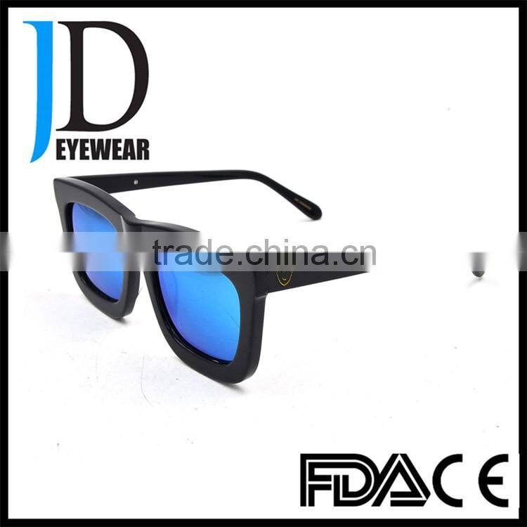 2016 high polish black frame rectangle anti-reflection coated sunglass in uae