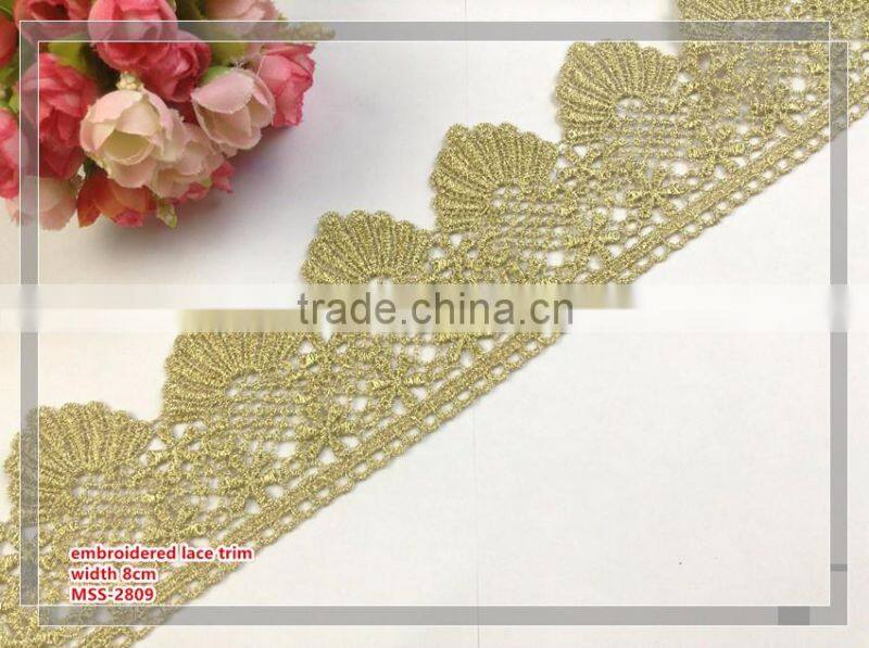 100% polyester original china chemical sewing lace trim