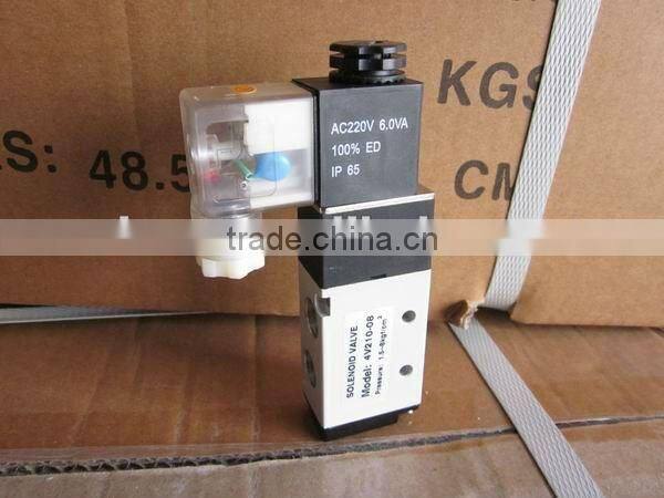 Best price 4v series 3 position 5 way 4v210 310 410 single acting solenoid valve air valve