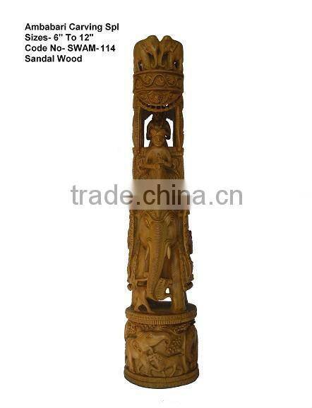 Wooden elephant sculpture animal sculpture