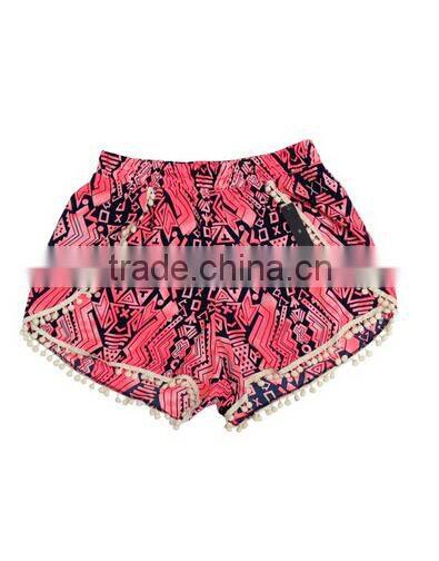 Fashion Women Printed Summer Casual Patchwork Pants Women Fashion High Waist Pants Women Short Pants Women Pants