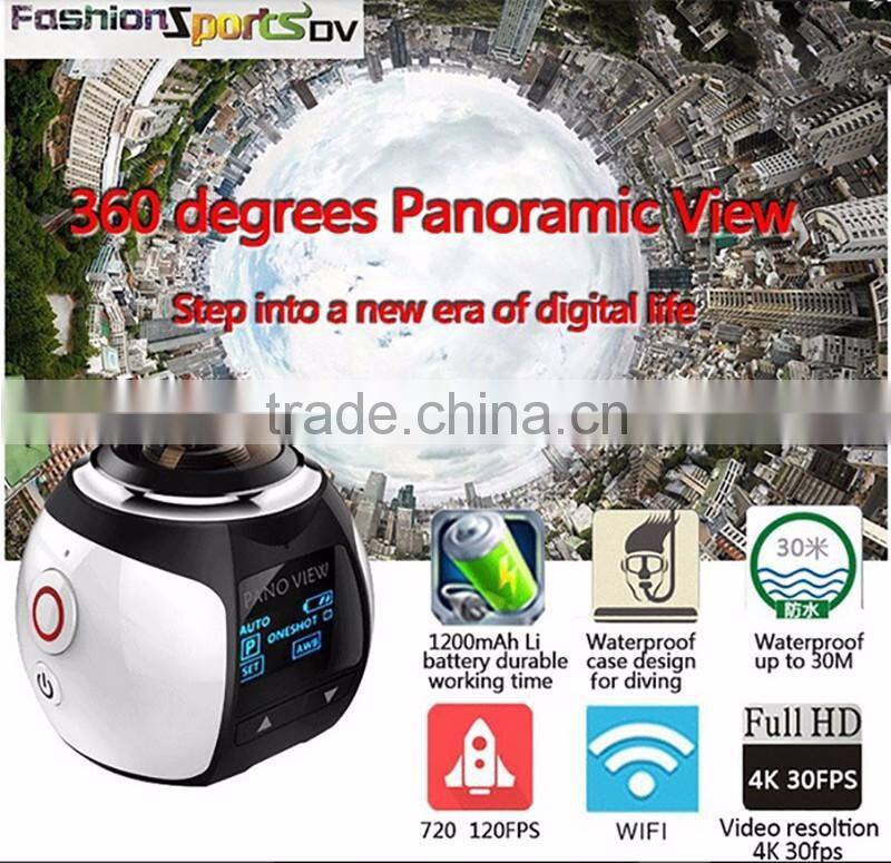 New action 360 panoview Camera 4k extreme wifi camera VR function