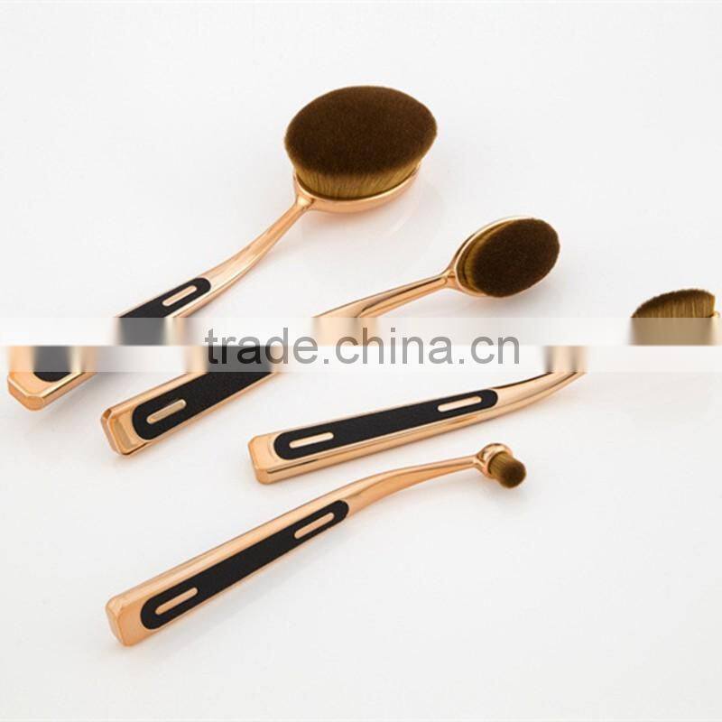 New arrival 4pcs oval makeup brush set christmas gift for girls