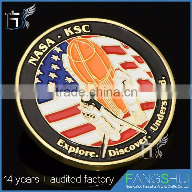 Customized police challenge coin 24k gold coin pendant low price wholesale