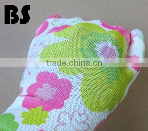 BSSAFETY high stretchable antistatic nylon pu palm coating gloves arc-welder's gloves