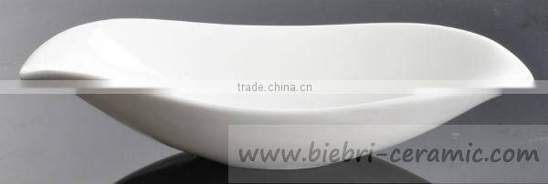 13 inch Irregular Shape Salad Dessert Pasta Dinner Soup Food Serving Ceramic Porcelain Bowls Hotel Restaurant Wholesale