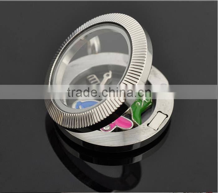 Lastest design stainless steel glass locket floating charm locket
