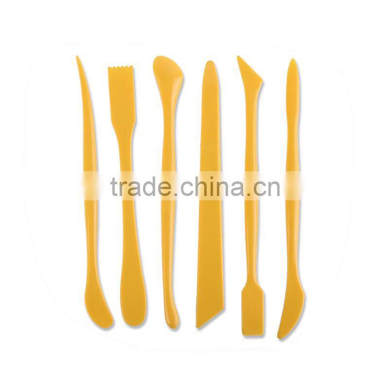 6 pieces plastic clay tool set