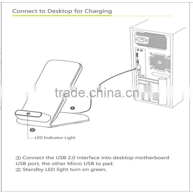 High Efficiency Triple Coils Desktop Wireless Charging Stand For All Qi-Compatible Phones