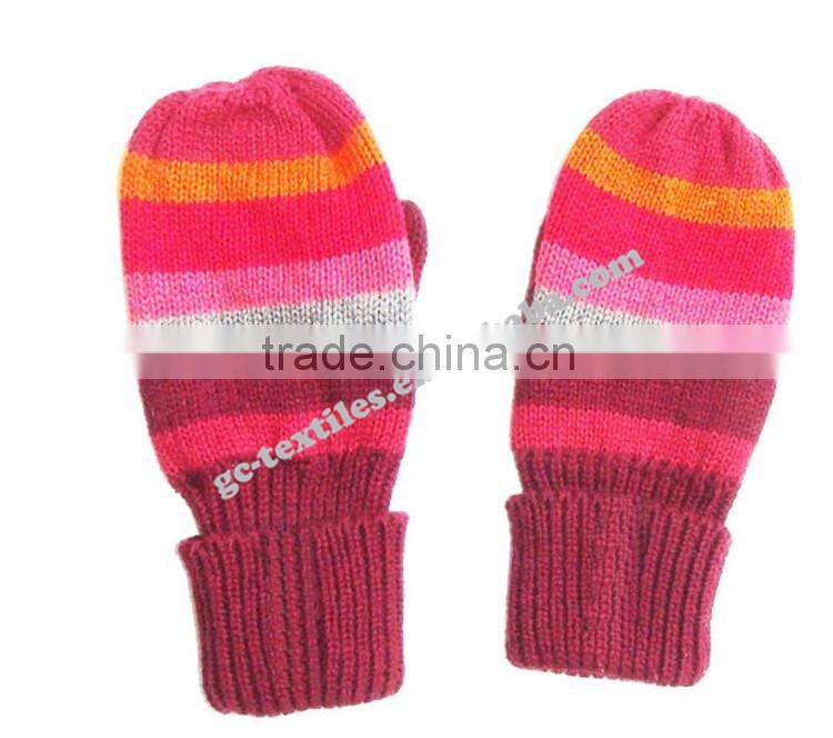 wholesale factory baby kids custom winter warm acrylic gloves