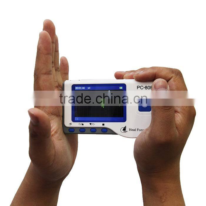 New arrival .Portable / Handheld Color Screen ECG EKG Heart Monitor PC-80B model -Maggie