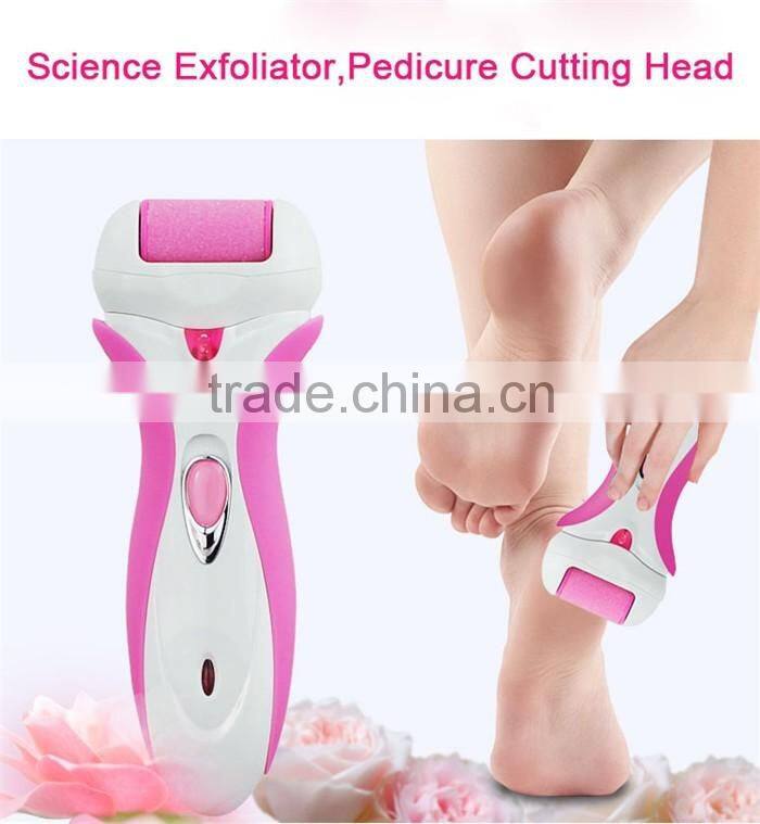 Pink 4 in 1 Rechargeable Electric Callus Remover for Lady Shaver