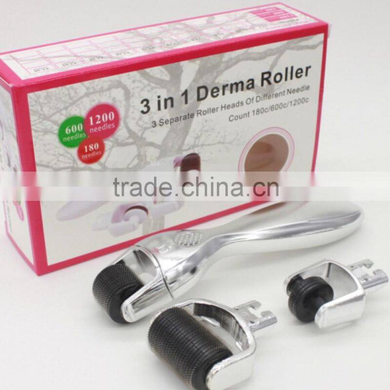 Needles replacable 3 in 1 titanium derma roller