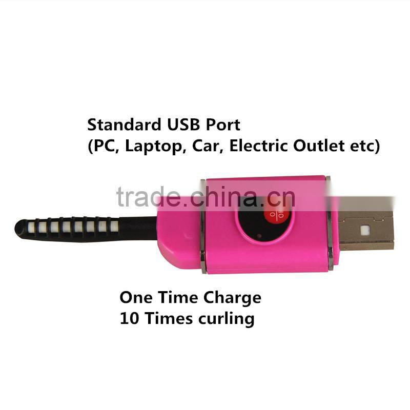 White ABS+Ceramic Electric Eyelash Curler USB Plastic Eye lashes Heated Curler Sensor Makeup Beauty Tools Rechargeable