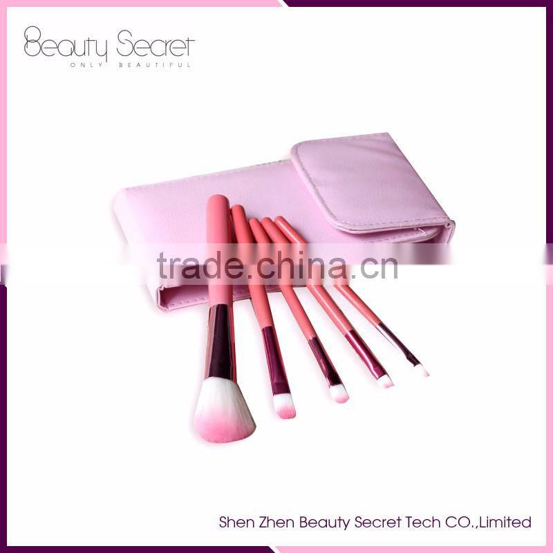 wholesale High Quality professional 5 piece makeup brush set With Sack Bag