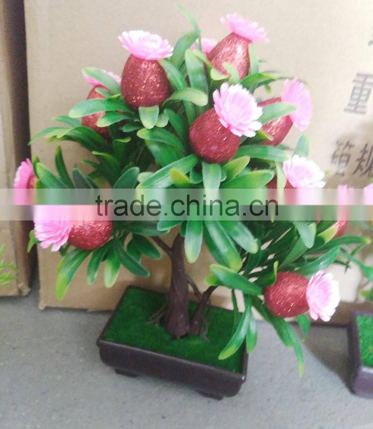 hot sale artifical bonsai for nylon cloth and plastic 13pcs flower for celebration