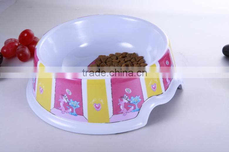 2016 New design crown shape melamine pet bowl for you loving kitty wire feeder