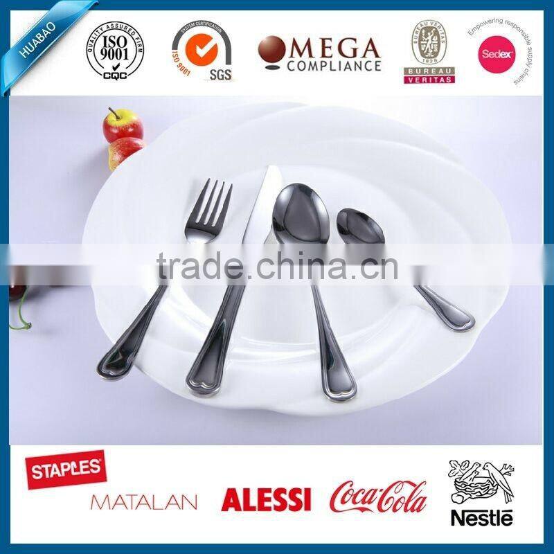 High level stainless steel cutlery flatware for luxury market, international stainless steel flatware