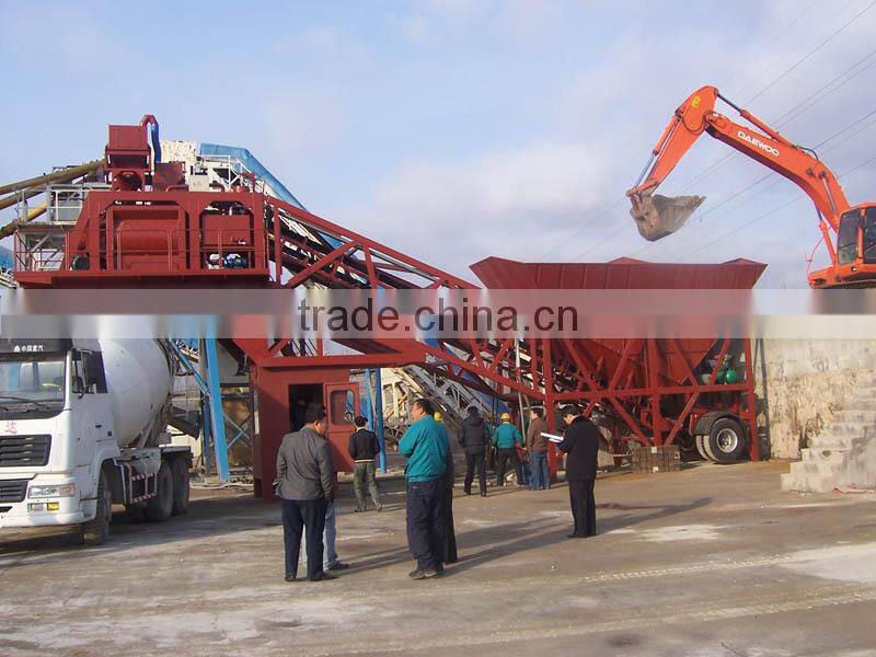 Portable ready mixed concrete batching plant for sale