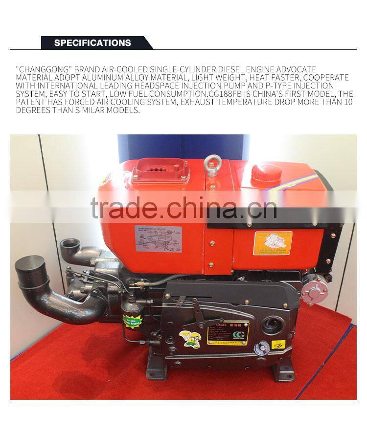 most popular super power single cylinder air/water cooled ZS1136 Diesel Engine