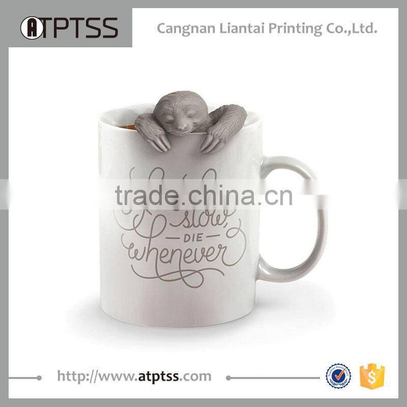 Factory directly hot sale Silicone SLOW BREW Sloth Grey tea infuser
