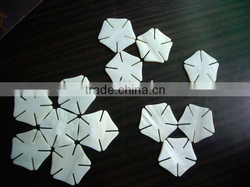 shell heart,flower,leaves,star carving blanks for pendants