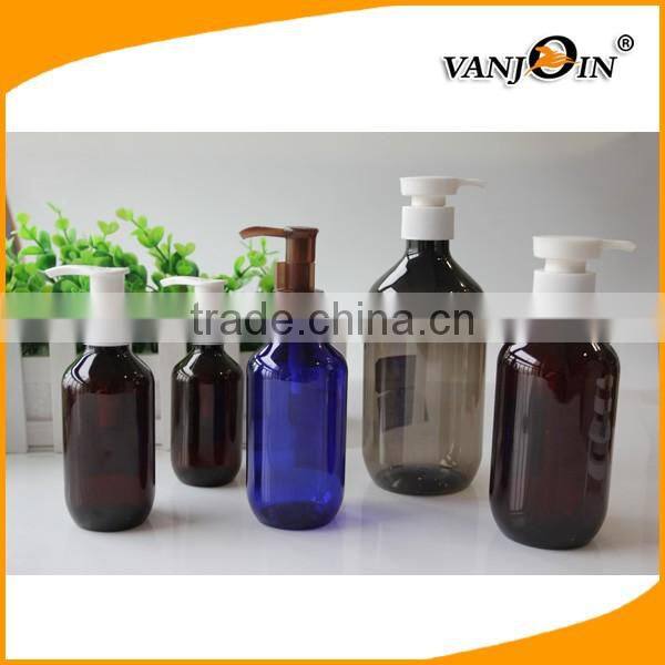 Empty 16oz clear black Plastic Bottle with Lotion Shampo Dispenser with Chalkboard Labels