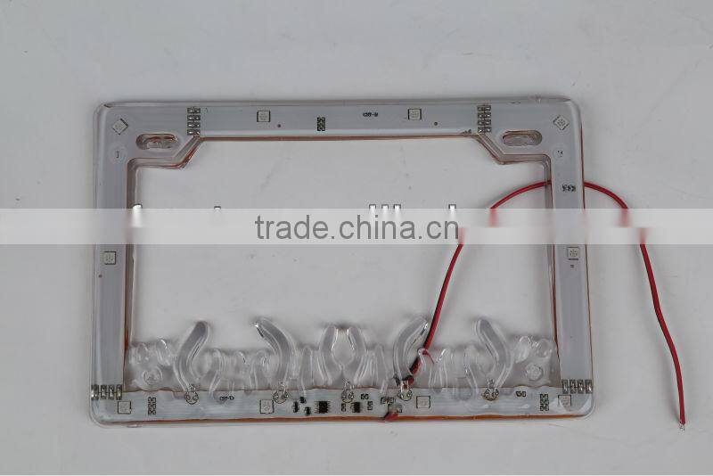 Motorcycle part for 12V 3W Waterproof Colorful LED License Plate Flash Frames